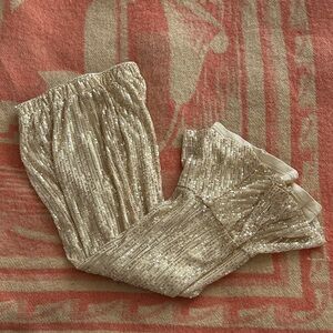 Grace Karin Kids Shimmering Gold Sequin Pants